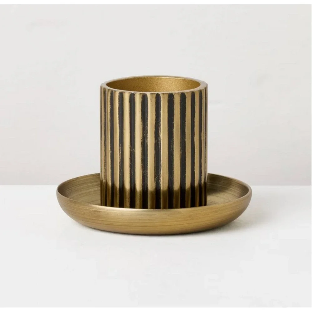 Hearth & Hand‎ Magnolia Brass Tone Match Matchstick Holder Striker on Bottom
